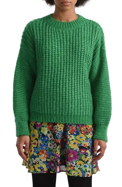 Molly Bracken Mixed Stitch Crewneck Sweater In Multi