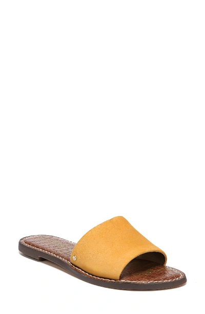 Sam Edelman Gio Slide Sandal In Yellow Suede