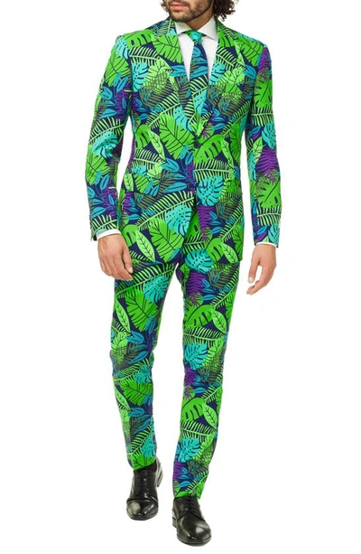Opposuits Juicy Jungle Trim Fit Two-piece Suit With Tie In Miscellaneous