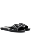 Tod's Gommino Patent-leather Slides In Black