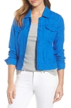 Tommy Bahama 'two Palms' Linen Raw Edge Jacket In Cobalt