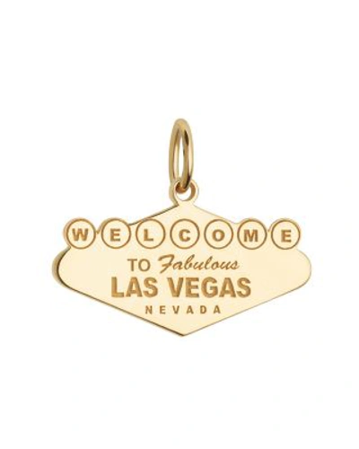 Jet Set Candy Welcome To Vegas Sign Charm In Gold