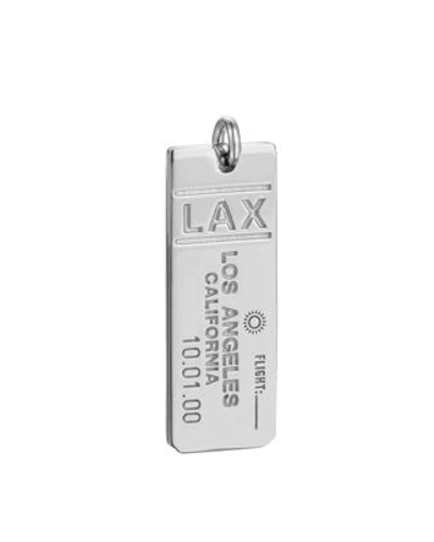 Jet Set Candy Los Angeles, California Lax Luggage Tag Charm In Silver