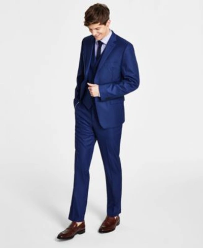 Alfani Mens Slim Fit Stretch Solid Suit Separates Created For Macys In Navy