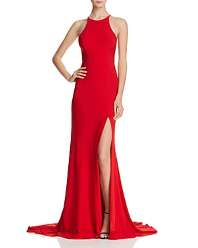 Faviana Couture Cutout Gown In Red