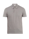 Sunspel Riviera Cotton-piqué Polo Shirt In Light Grey