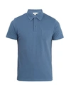Sunspel Riviera Cotton-piqué Polo Shirt In Blue