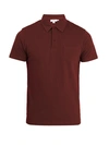 Sunspel Riviera Cotton-piqué Polo Shirt In Burgundy