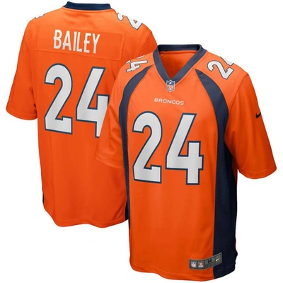 Nike Champ Bailey Orange Denver Broncos Game Retired Player Jersey