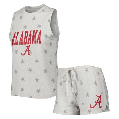 Concepts Sport Cream Alabama Crimson Tide Agenda Stars Tank Top And Shorts Sleep Set