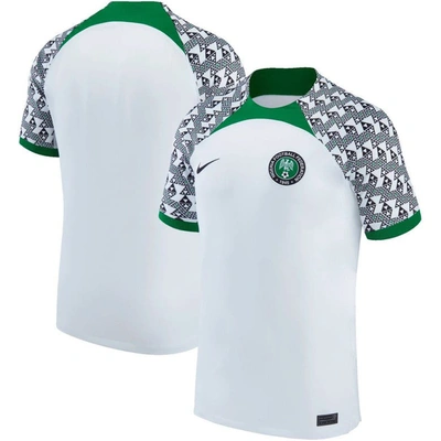 Nike Kids' Youth  White Nigeria National Team 2022/23 Away Breathe Stadium Replica Blank Jersey