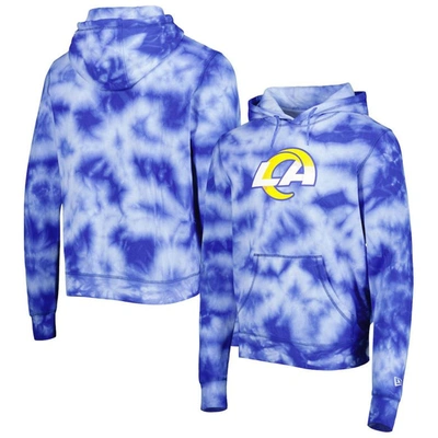 New Era Royal Los Angeles Rams Team Tie-dye Pullover Hoodie