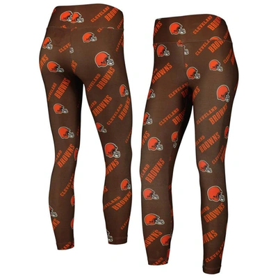 Concepts Sport Brown Cleveland Browns Breakthrough Allover Print Leggings