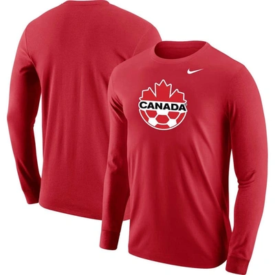 Nike Red Canada Soccer Core Long Sleeve T-shirt