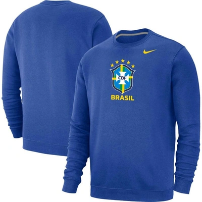 Nike Royal Brazil National Team Fleece Pullover Sweatshirt