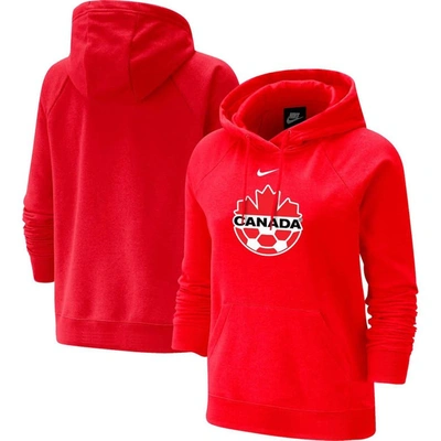 Nike Red Canada Soccer Varsity Raglan Tri-blend Pullover Hoodie