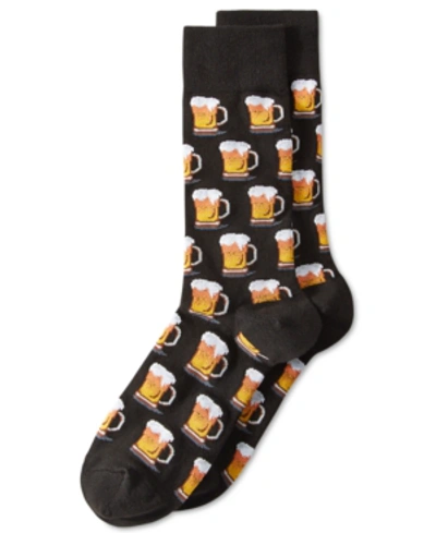 Hot Sox Men's Socks, Beer In Black