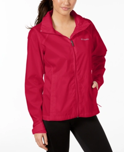 Columbia Women's Switchback Waterproof Packable Rain Jacket, Xs-3x In Fuchsia
