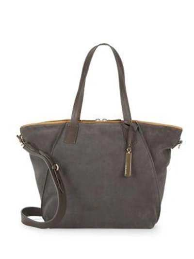 Vince Camuto Grystn Alicia Velvet Tote In Grey