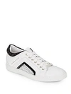 Alessandro Dell'acqua Studded Leather Lace-up Sneakers In White Black
