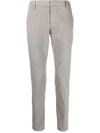 Dondup Slim-cut Straight-leg Chinos In Grey