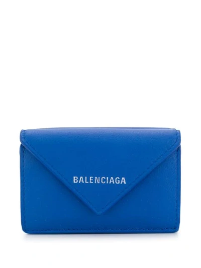 Balenciaga Bal Papier Mini Wallet - Blue