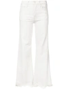 Mother High-waist Flared Jeans In White