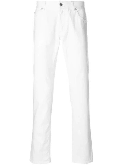 Dolce & Gabbana Mid-rise Straight-leg Jeans In White