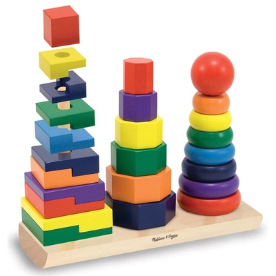 Melissa & Doug Kids' Geometric Stacking Toy In Multi