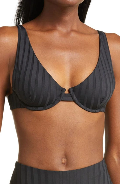 Vitamin A Rossi Halter Underwire Top In Black