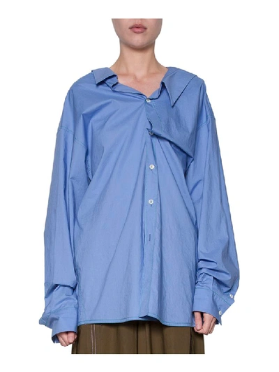 Marni Cotton Poplin Shirt In Azzurro