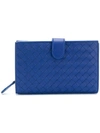 Bottega Veneta Cobalt Intrecciato Nappa Mini Wallet - Blue