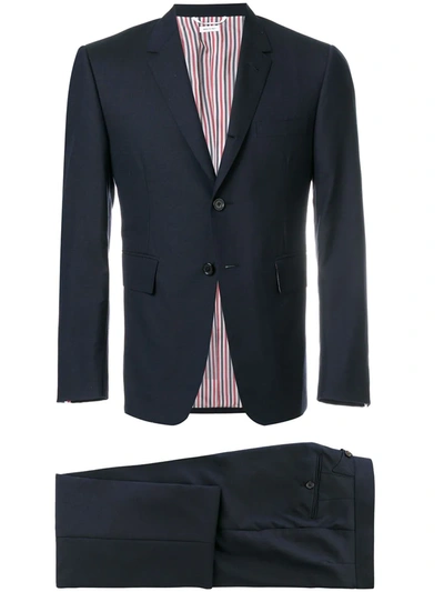 Thom Browne Super 120s Plain Weave Suit In Blue