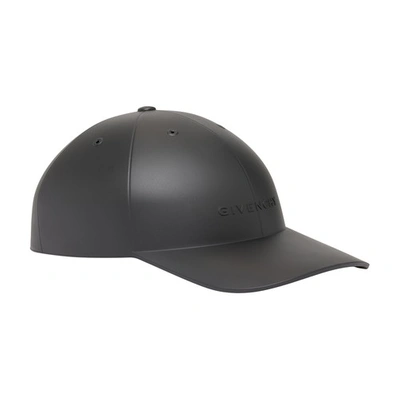 Givenchy Brand-embossed Rubber Baseball Cap In Black