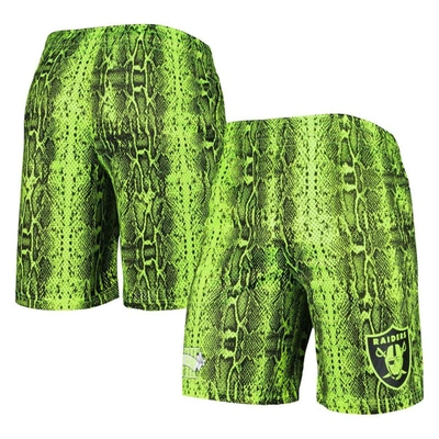 New Era Neon Green Las Vegas Raiders Summer Pop Shorts