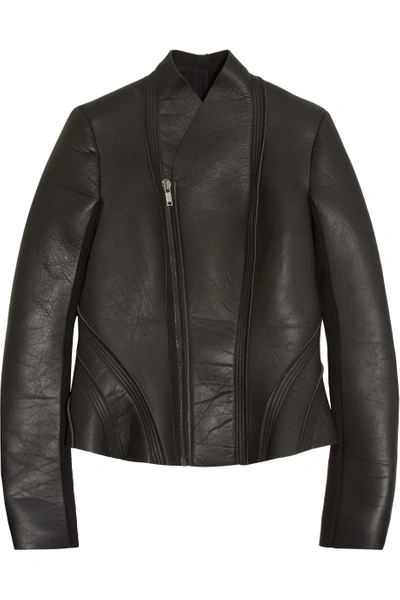 Rick Owens Lilies Neoprene-backed Leather Jacket | ModeSens