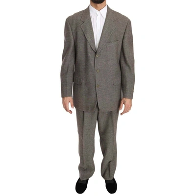 Fendi Brown Wool Regular Single  Breasted Suit
