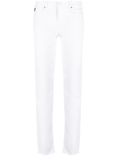 Love Moschino White Cotton Jeans & Trouser