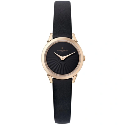 Pierre Cardin Quartz Leather Strap Watches In Gold
