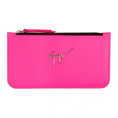 Giuseppe Zanotti Pink Coin Pouch In Fluo Pink
