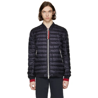 Moncler Deneb Quilted Shell-down Bomber Jacket In Navy