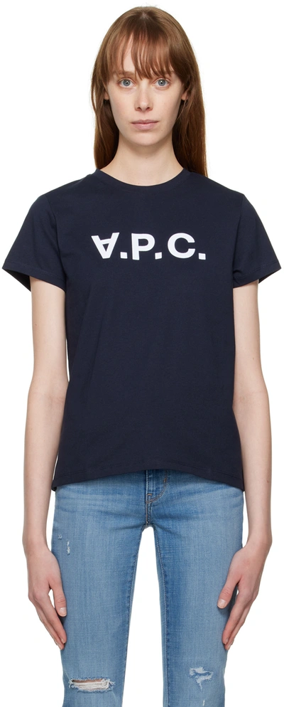 Apc T-shirt With Flocked Vpc Logo In Blue