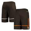 New Era Brown Cleveland Browns Combine Authentic Rusher Training Shorts
