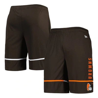 New Era Brown Cleveland Browns Combine Authentic Rusher Training Shorts