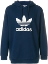 Adidas Originals Adicolor Hoodie With Trefoil Logo In Navy Cx1900 - Navy In Blue