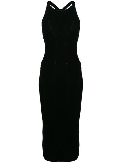 Rag & Bone Brandy Sleeveless Fitted Knit Maxi Dress In Black