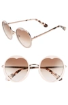 Kate Spade Rosaria 53mm Heart Cutout Lens Sunglasses - Pink/ Havana