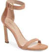 Stuart Weitzman 100squarenudist Suede Sandals In Naked Seda Suede