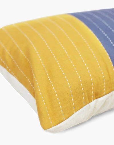 Mw Anchal&reg; Organic Cotton Grid Stitch Throw Pillow In Multi Pattern