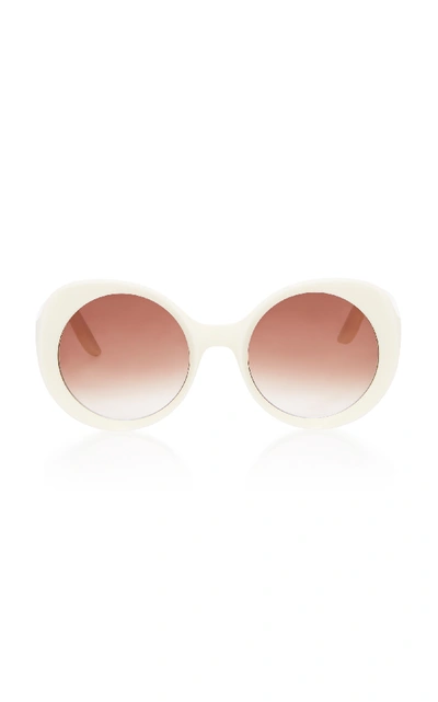 Lapima Carlota Oversized Round-frame Sunglasses  In Neutral
